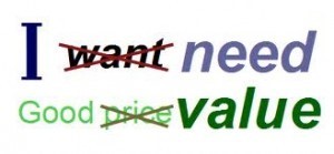 Want vs. Need